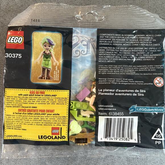 LEGO Elves Sira's Adventurous Airglider 30375 Polybag - Rare Retired NEW sealed - Picture 2 of 2